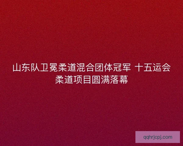 山东队卫冕柔道混合团体冠军 十五运会柔道项目圆满落幕
